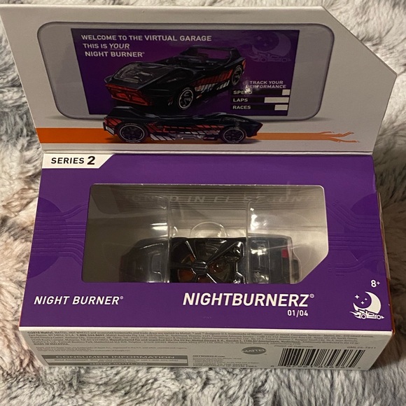 Hot Wheels id Car Night Burner with Built-in NFC Chip, 1/64 Scale GML25 Rare - Picture 2 of 6